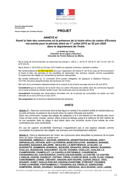 Projet Arrete Loutre-Castor 2019-2020