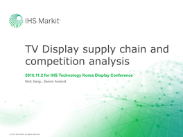 TV Display Supply Chain and Competition Analysis