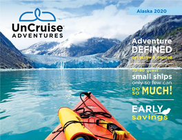 2020 Uncruise Adventures Alaska Brochure