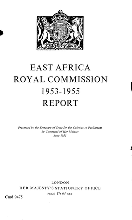 East Africa Royal Commission 1953-1955
