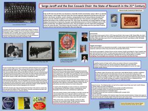 Donna Arnold, University of North Texas Serge Jaroff's Don Cossack Choir Was Founded at a Miserable Turkish Concentration Camp
