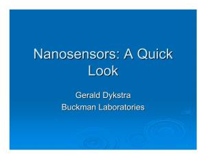 Nanosensors:Nanosensors: AA Quickquick Looklook