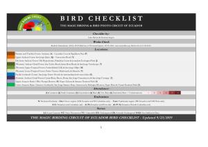 Birding List