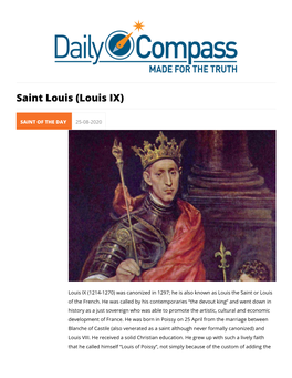 Saint Louis (Louis IX)