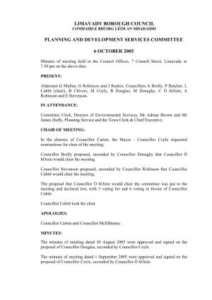 Limavady Borough Council Comhairle Bhuirg Léim an Mhadaidh