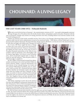 Chouinard: a Living Legacy