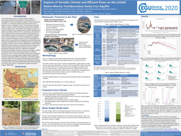 Impacts of Variable Climate and Effluent Flows on the United States-Mexico Transboundary Santa Cruz Aquifer Elia M
