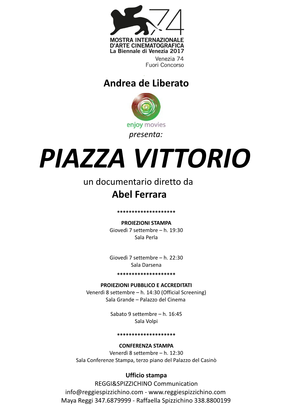 PIAZZA VITTORIO Un Documentario Diretto Da Abel Ferrara