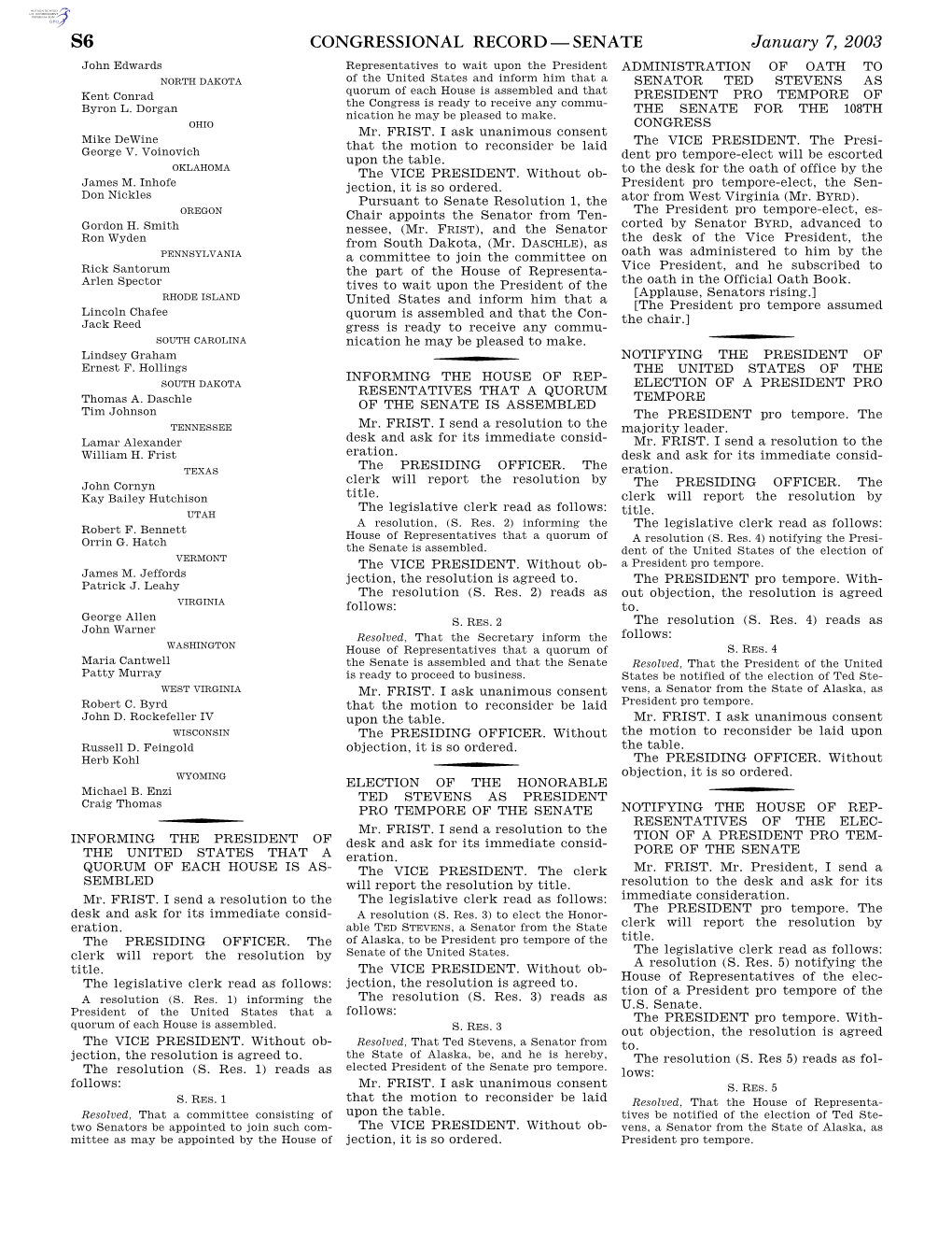 Congressional Record—Senate S6