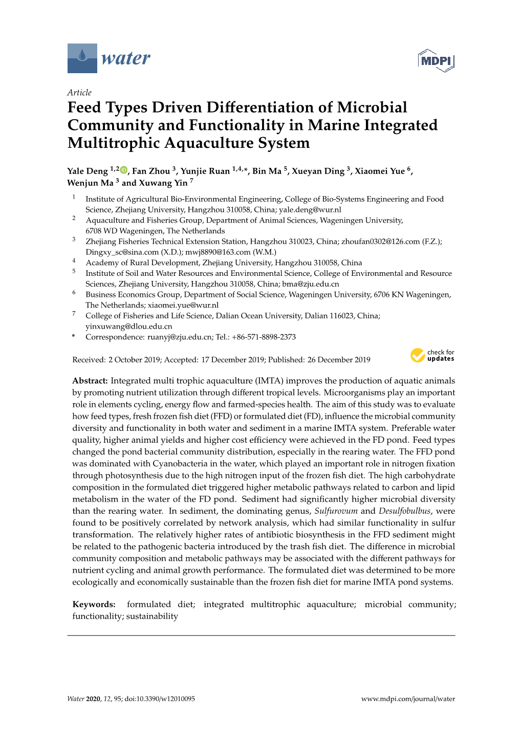 Feed Types Driven Differentiation of Microbial Community And