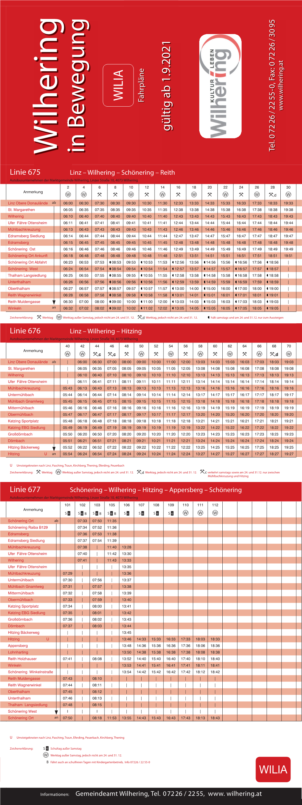 Wilia Fahrplan Download