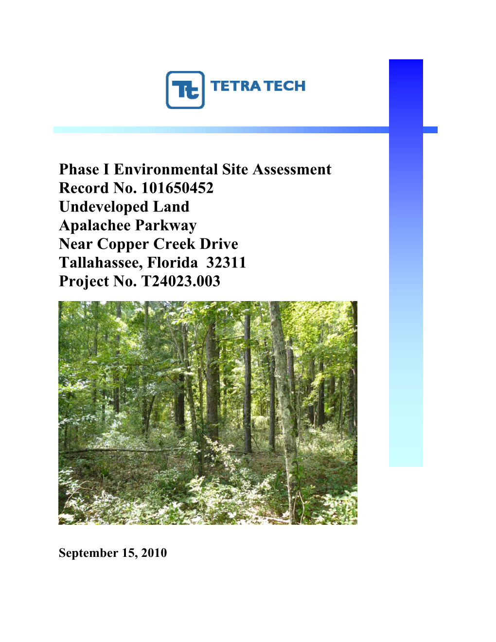 Phase I Environmental Site Assessment Record No