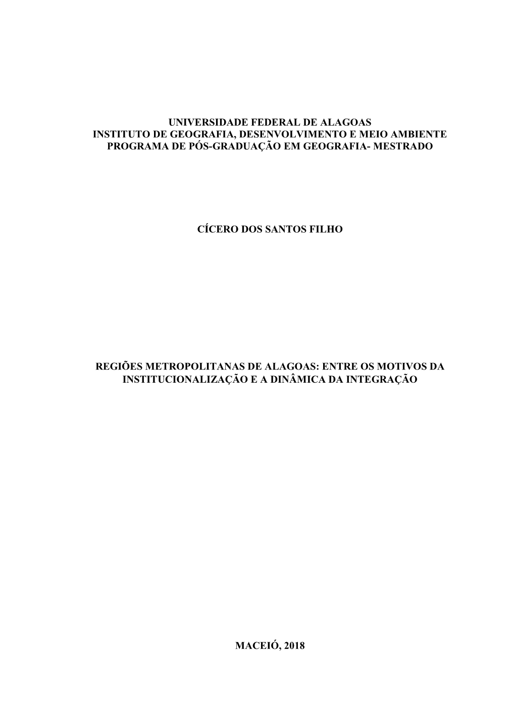 Região Metropolitana De Alagoas