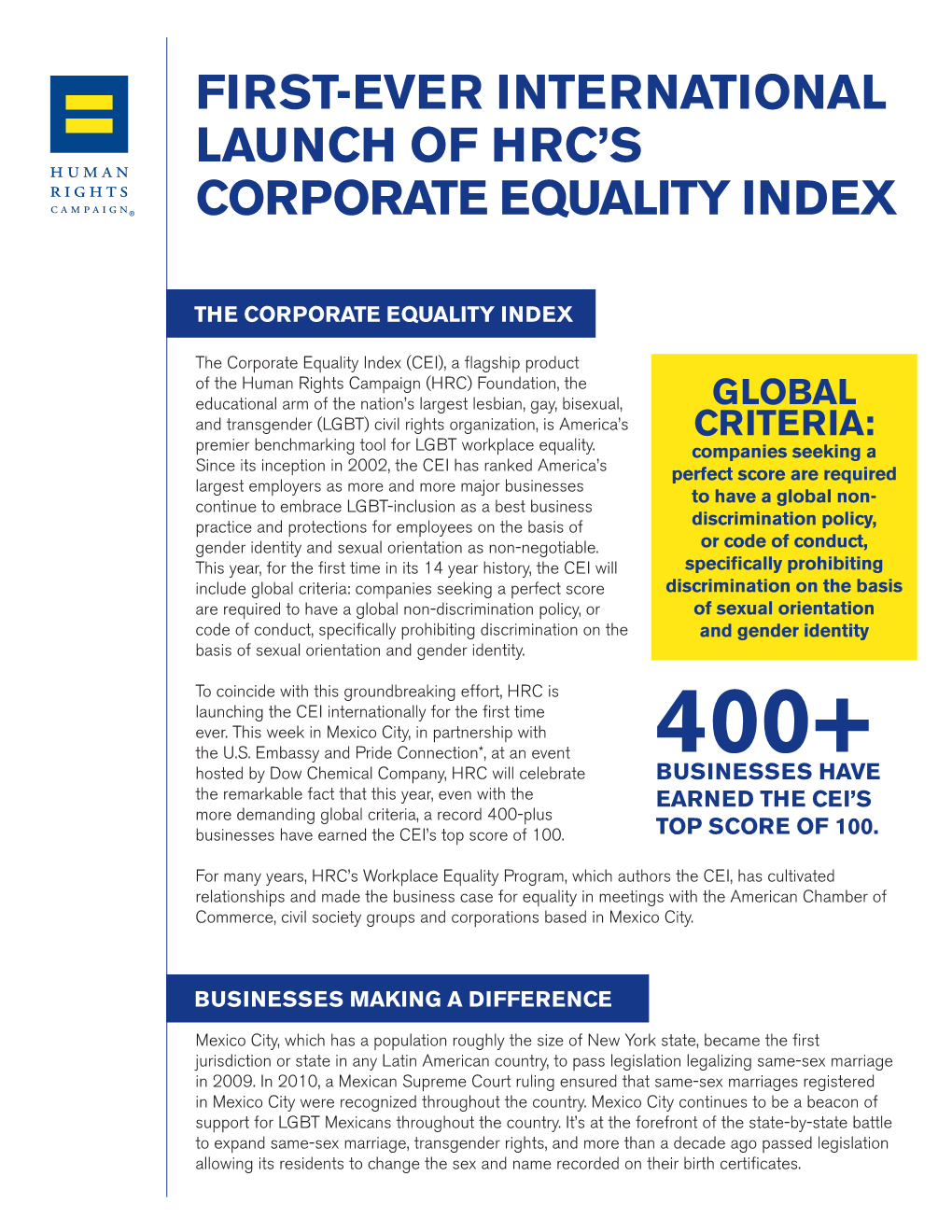 First-Ever International Launch of Hrc's Corporate