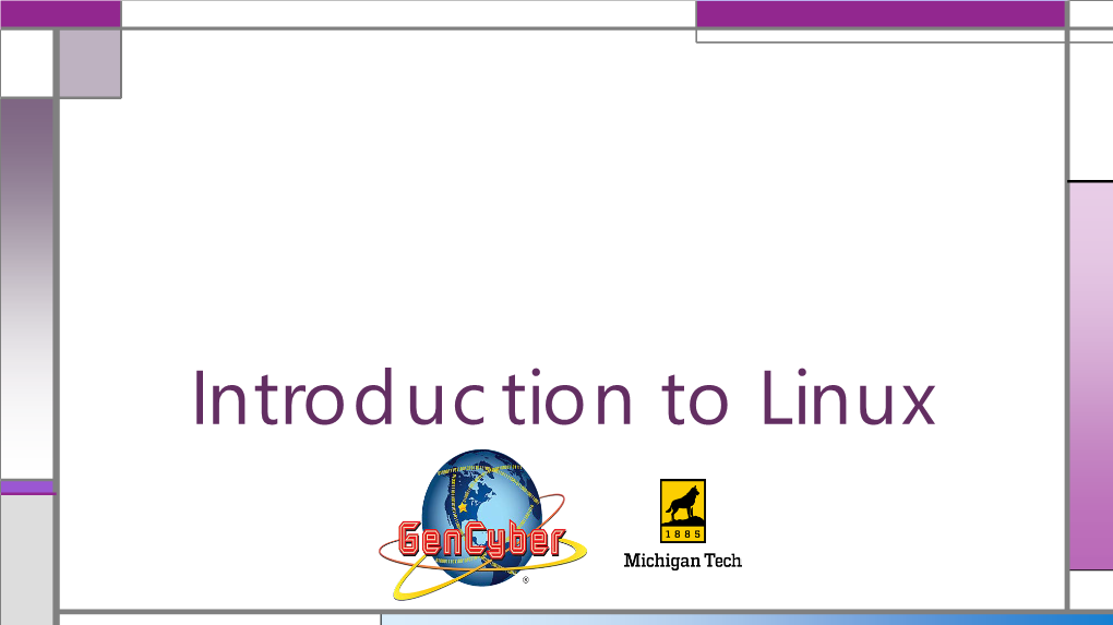 Introduction to Linux Linux