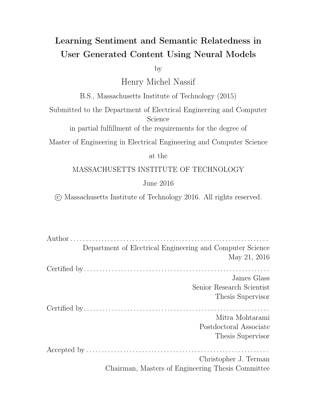 Learning Sentiment and Semantic Relatedness in User Generated