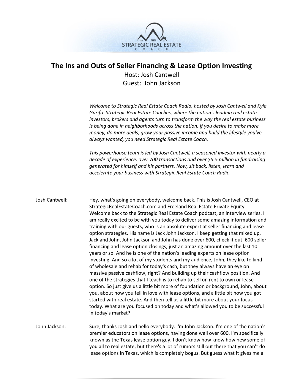 The Ins and Outs of Seller Financing & Lease Option Investing