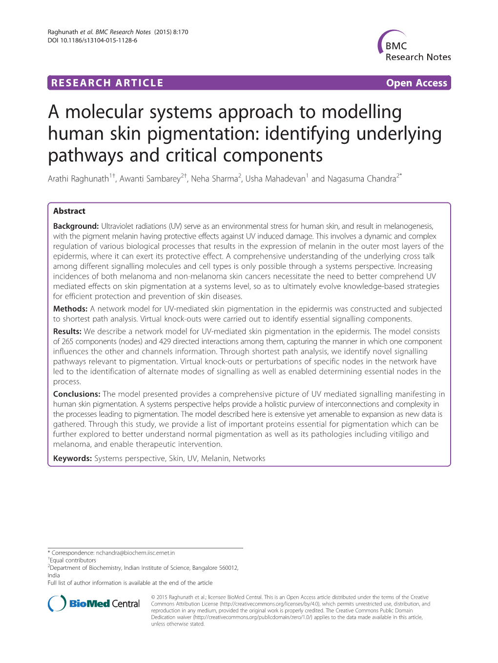 A Molecular Systems Approach to Modelling