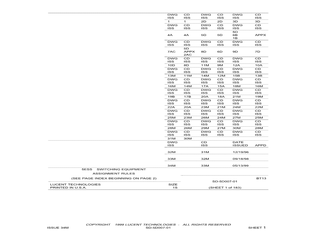 5Ess Switching Equipment Assignment Rules