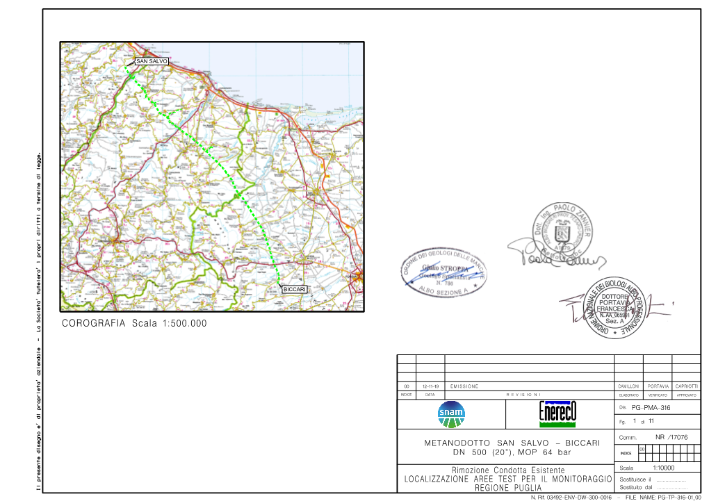 COROGRAFIA Scala 1:500.000 a L