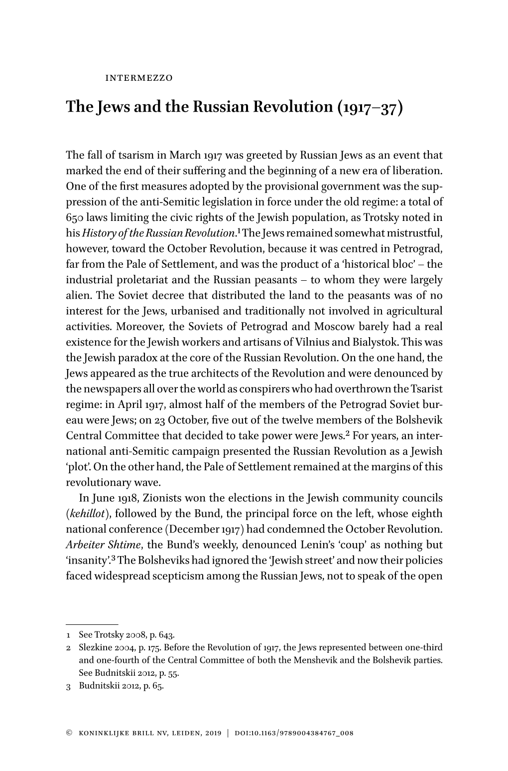 The Jews and the Russian Revolution (1917–37)