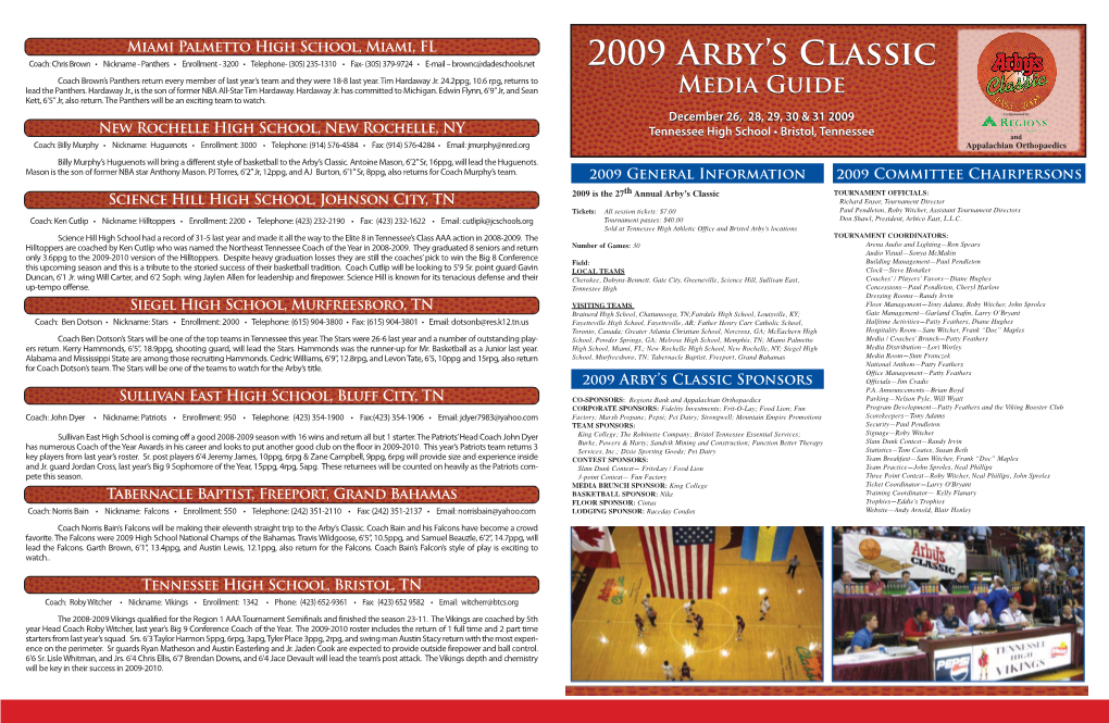 2009 Arby's Classic Media Guide