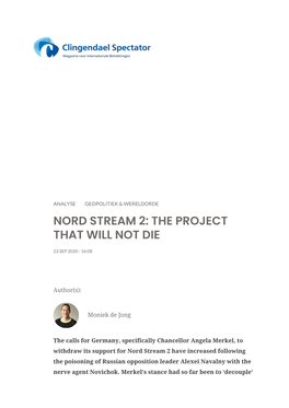 Nord Stream 2: the Project That Will Not Die