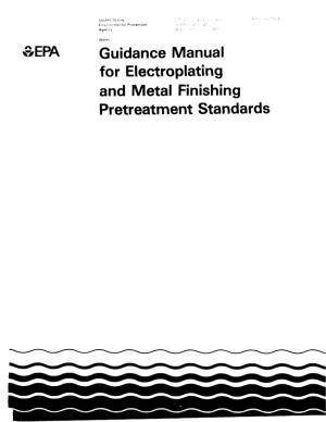 Guidance Manual for Electroplanting and Metal Finishing Pretreatment