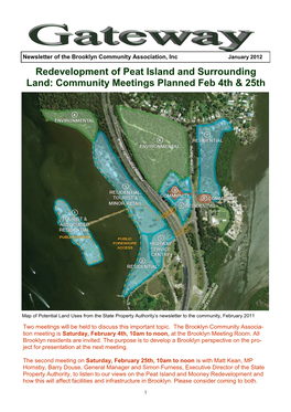 Redevelopment of Peat Island and Surrounding Land: Community Meetings Planned Feb 4Th & 25Th