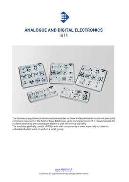 Analogue and Digital Electronics B11