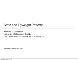 State and Flyweight Patterns