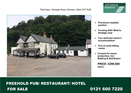 FREEHOLD PUB/ RESTAURANT/ HOTEL Page | 1