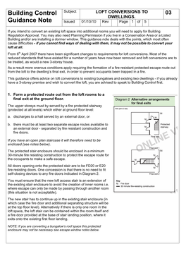 Building Control Guidance Note