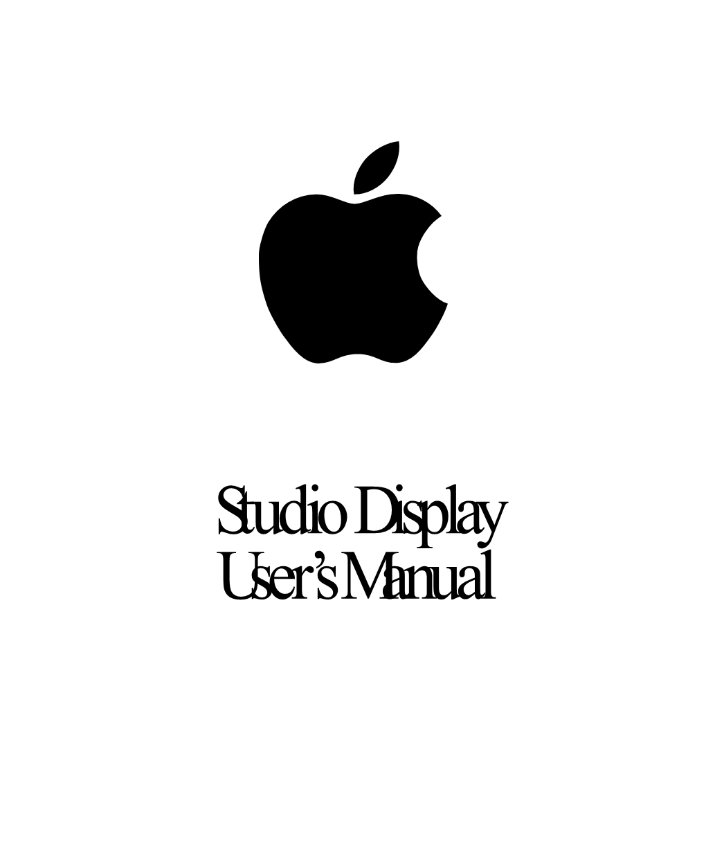 Studio Display User's Manual