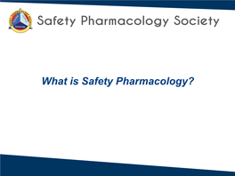 Introduction to Safety Pharmacology