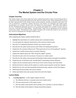 Chapter 2 the Market System and the Circular Flow