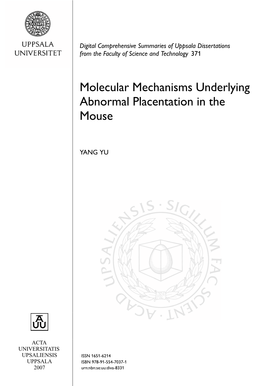 Molecular Mechanisms Underlying Abnormal Placentation in the Mouse