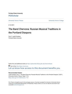 The Band Chervona: Russian Musical Traditions in the Portland Diaspora