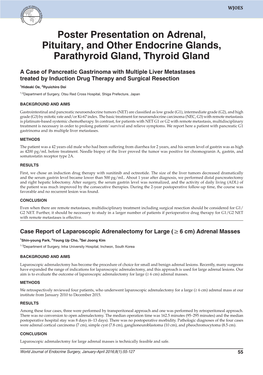 Poster Presentation on Adrenal, Pituitary, and Other Endocrine Glands, Parathyroid Gland, Thyroid Gland