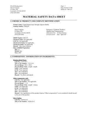 Material Safety Data Sheet ______1