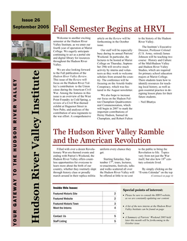 September 2005 Fall Semester Begins at HRVI