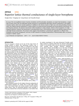 Superior Lattice Thermal Conductance of Single-Layer Borophene