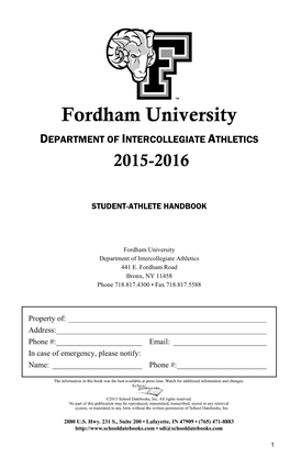 Fordham University Athletics Representatives, to Provide Transportation for the Prospective Recruit