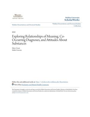 Exploring Relationships of Meaning, Co-Occurring Diagnoses, and Attitudes About