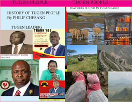 FEATURES FOUND in TUGEN LAND HISTORY of TUGEN PEOPLE by PHILIP CHESANG