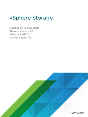Vmware Vsphere 7.0 Vmware Esxi 7.0 Vcenter Server 7.0 Vsphere Storage