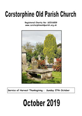 Service of Harvest Thanksgiving : Sunday 27Th October