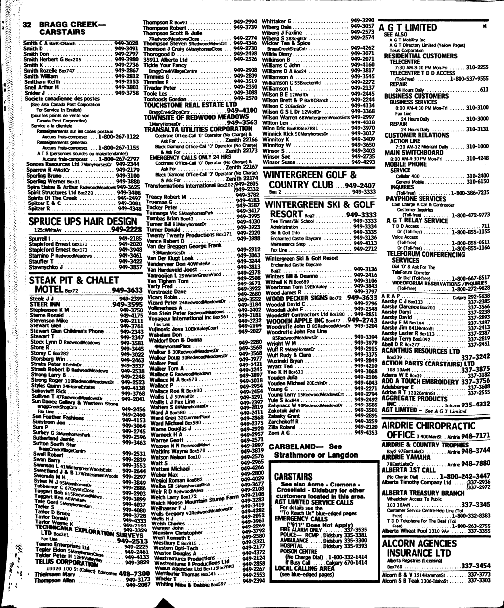 Calgary District 1995 Oct C to H