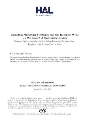 Gambling Marketing Strategies and the Internet