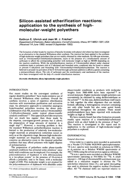 Molecular-Weight Polyethers